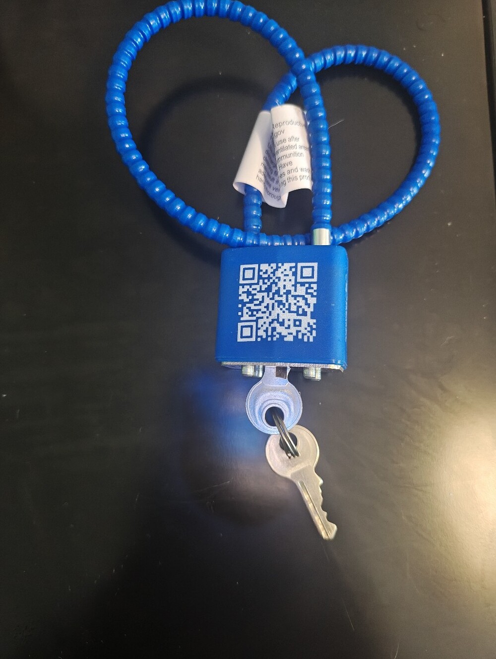 Gun Lock with QR Code and Key